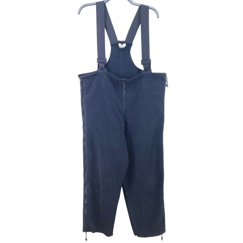 Polartec X-Large Long Black Overalls Cold Weather Synthetic Fleece Polyester